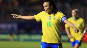 imagem de uma jogadora da sele&ccedil;&atilde;o brasileira feminina